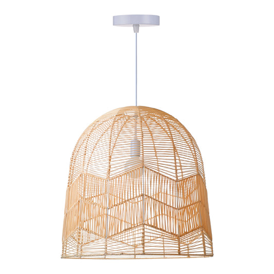 (M)Rattan Pendant Light Fixtures Geometric Single Lantern Ceiling Chandelier Lamp for Kitchen Island