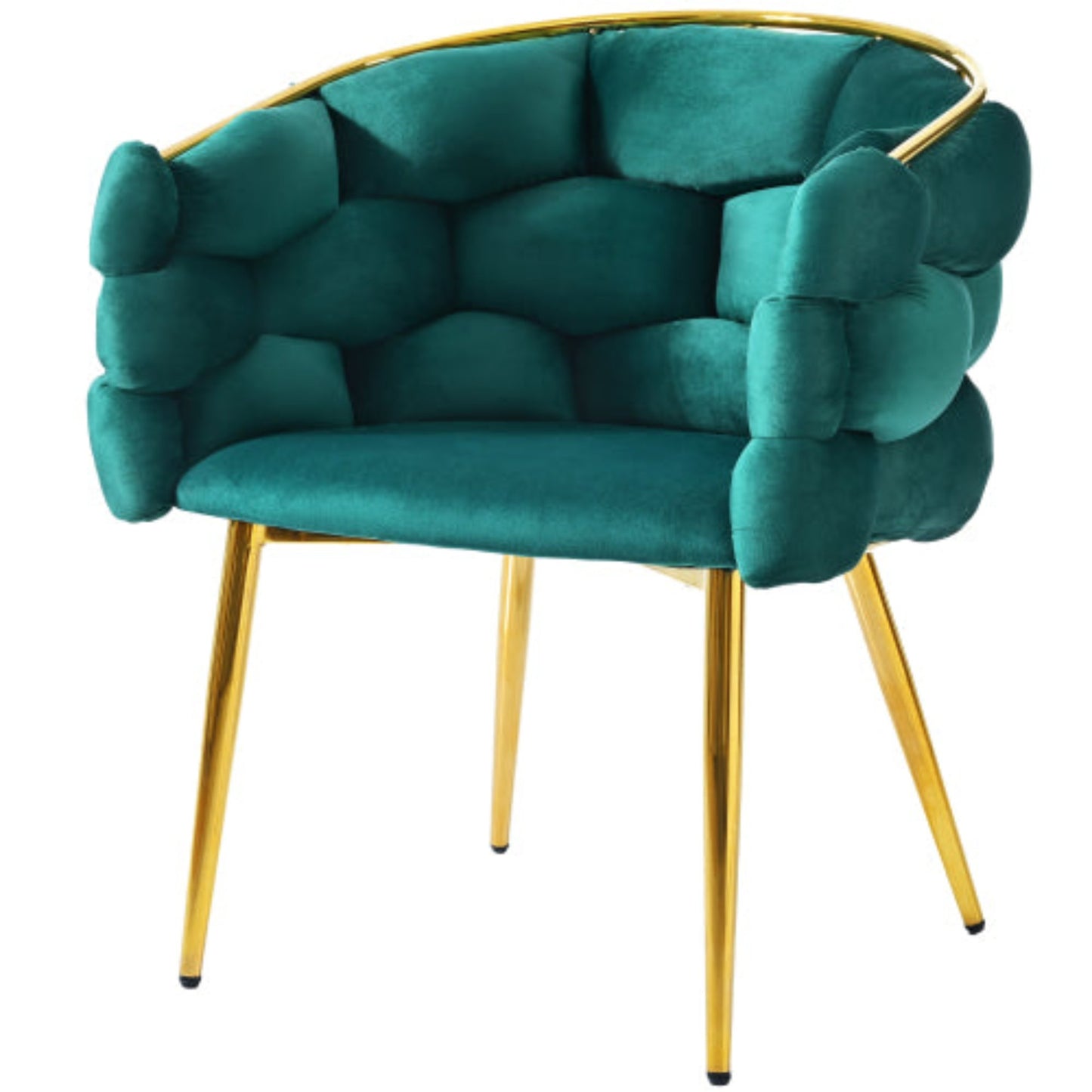 Green Velvet Bubble Chair,Luxury Living Dining, Gold Legs
