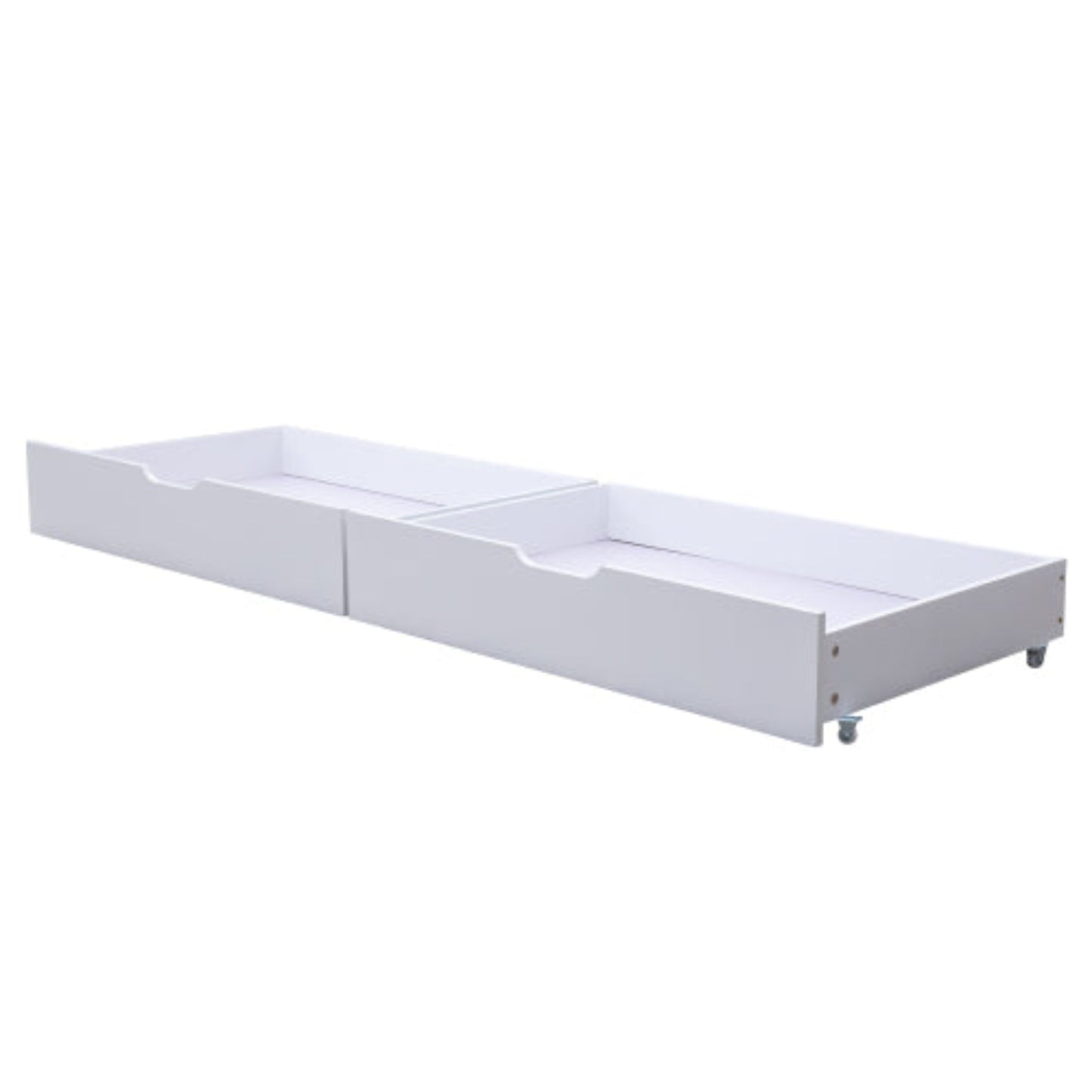 Compact Storage Solution,Foldable Bed with 2 Drawers - MDF on Castor