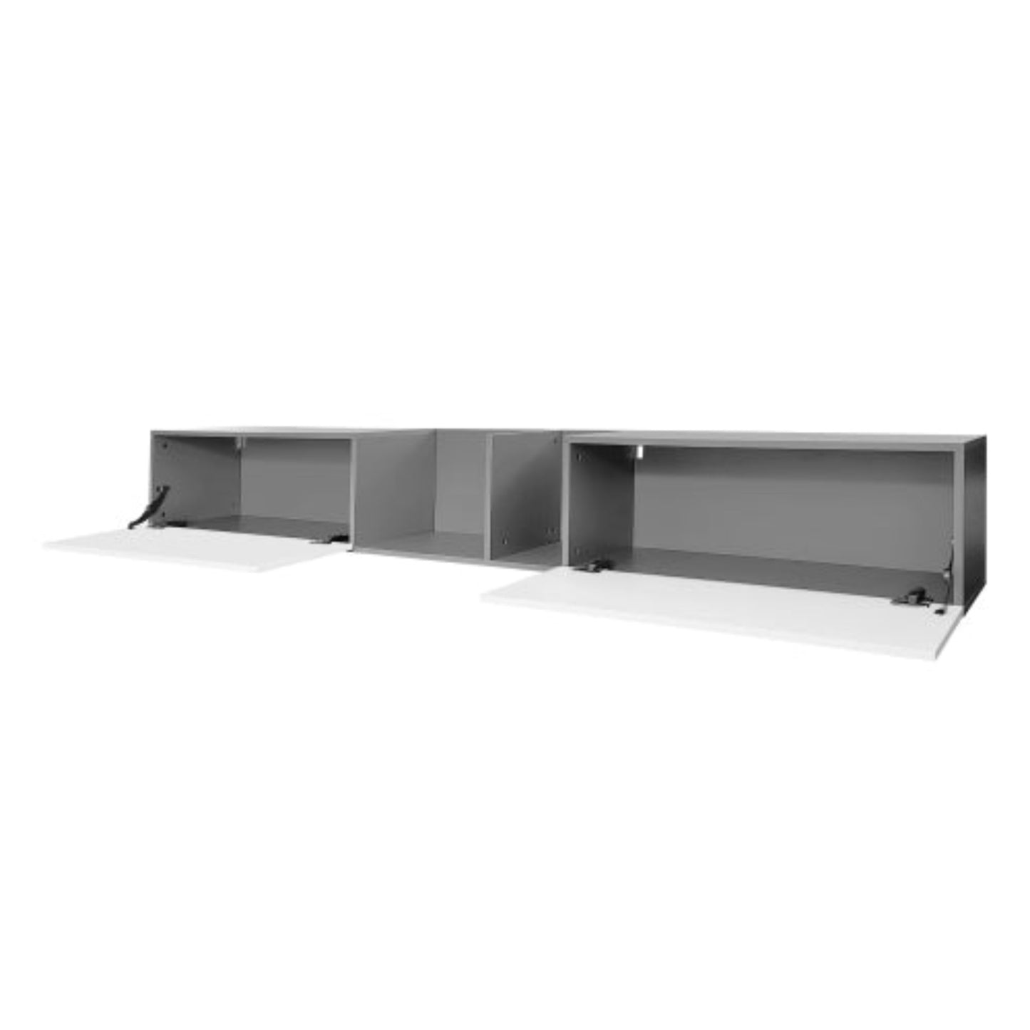 Large White TV Stand with Doors and Shelves- Perfect for 90 inches TVs, Stylish Living Room Media Console