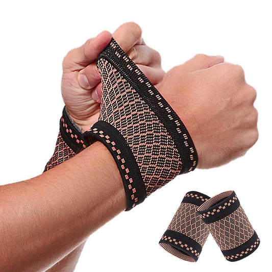 (Y)2pcs Copper Wrist Compression Brace, Elastic Wrist Support Sleeve Wrist Braces For Tendonitis, Arthritis Pain Relief