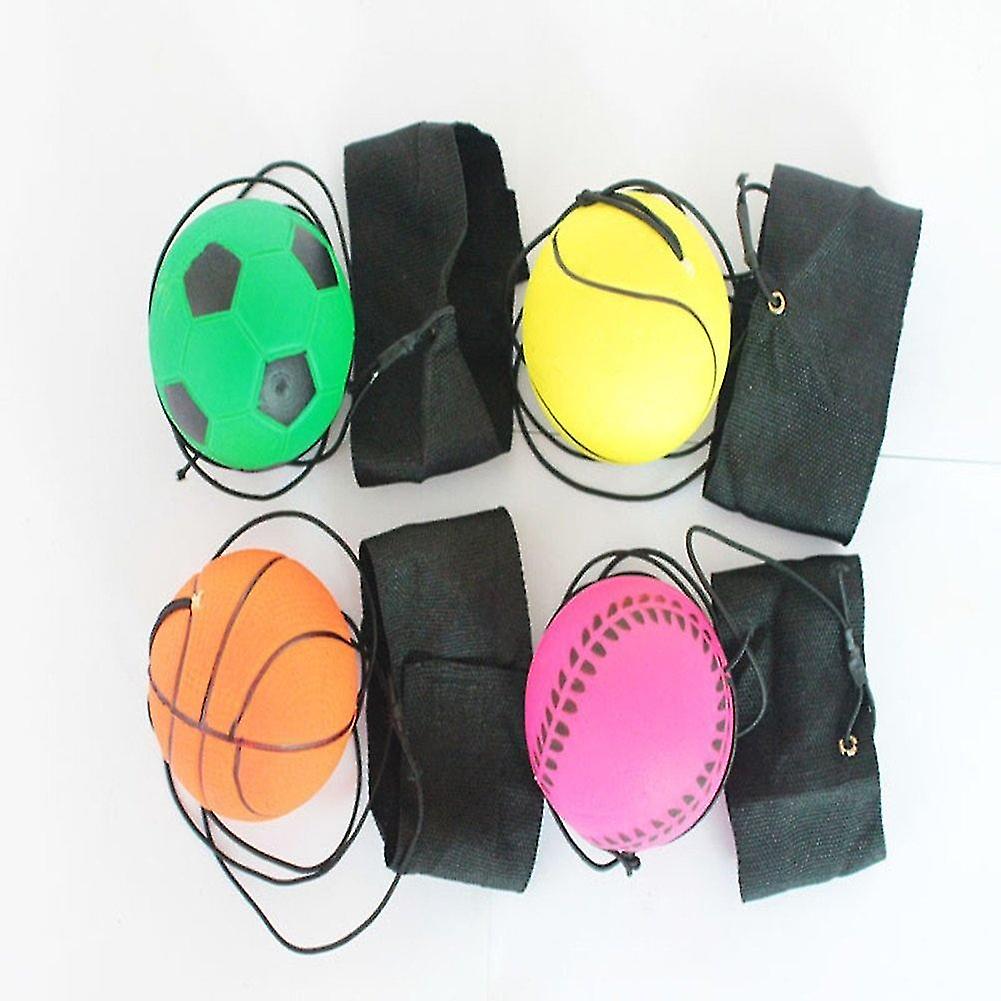 (Y)Sinknap Bouncy Wrist Band Rubber Ball Elastic String Rebound Finger Exercise Sport Toy