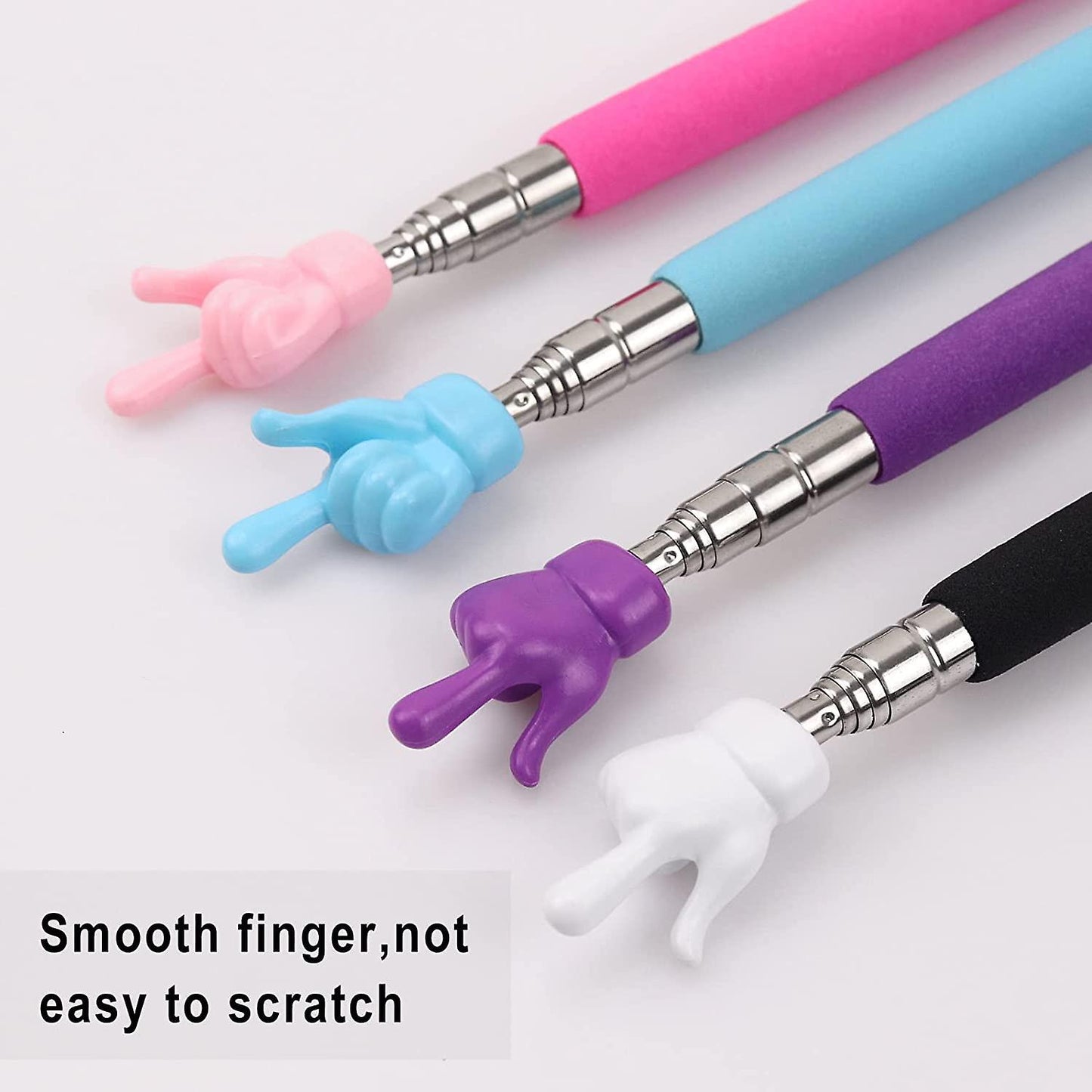 (Y)4pcs Telescopic Teachers Pointer, Mini Hand Pointers Finger Pointer Stick Finger Pointer For School Kindergarten Teacher