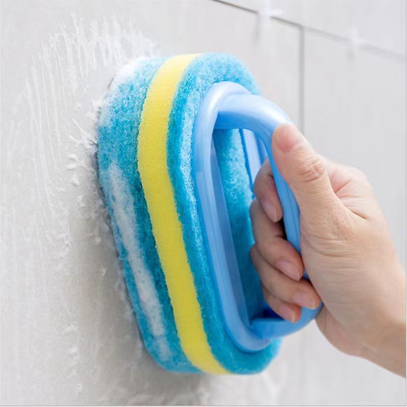 (Y)3pcs Multi-function Durable Cleaning Brush Kitchen Bathroom Toilet Cleaning Bath Brush Sponge Brush Bathtub Tools Cleaning Tools