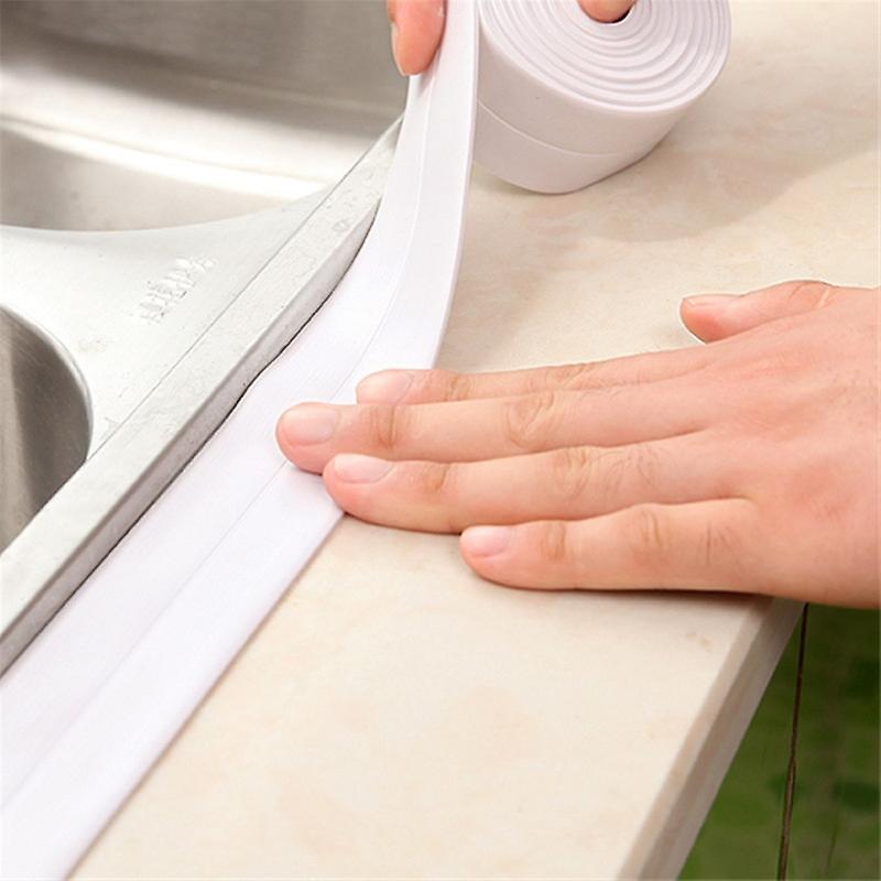 (Y)Waterproof Anti Mildew Sealing Tape Bathroom Bathtub White Pvc Self Adhesive Sealing Strip Kitchen Sink Door Window