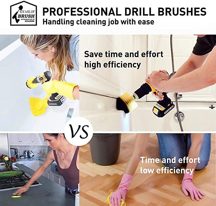 (Y)Household Electric Drill Cleaning Brush Electric Cleaning Brush Car Beauty Electric Drill Brush Tile Bathroom Cleaning Brush