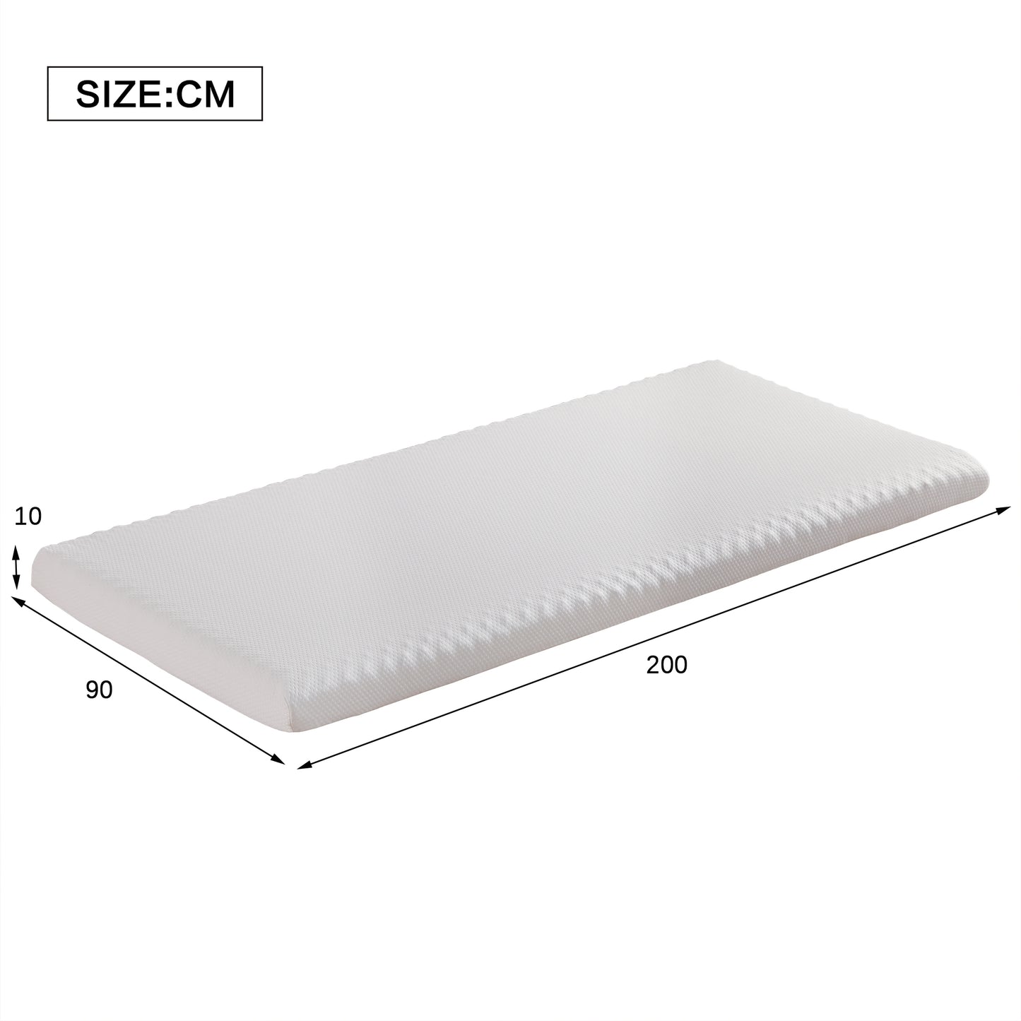 (Z)Mattress Comfortable Honeycomb Fabric Bamboo Charcoal Foam Oeko-Tex Certified Ergonomic Breathable and Durable Compression-Packed Firmness H3 White Cover + Grey 23D Foam 90x200 cm