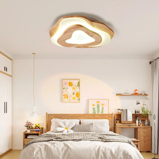 (M)Mountain Ceiling Lighting Fixture LED Wooden Ceiling Lamp for Kitchen,Living Room,Bedroom