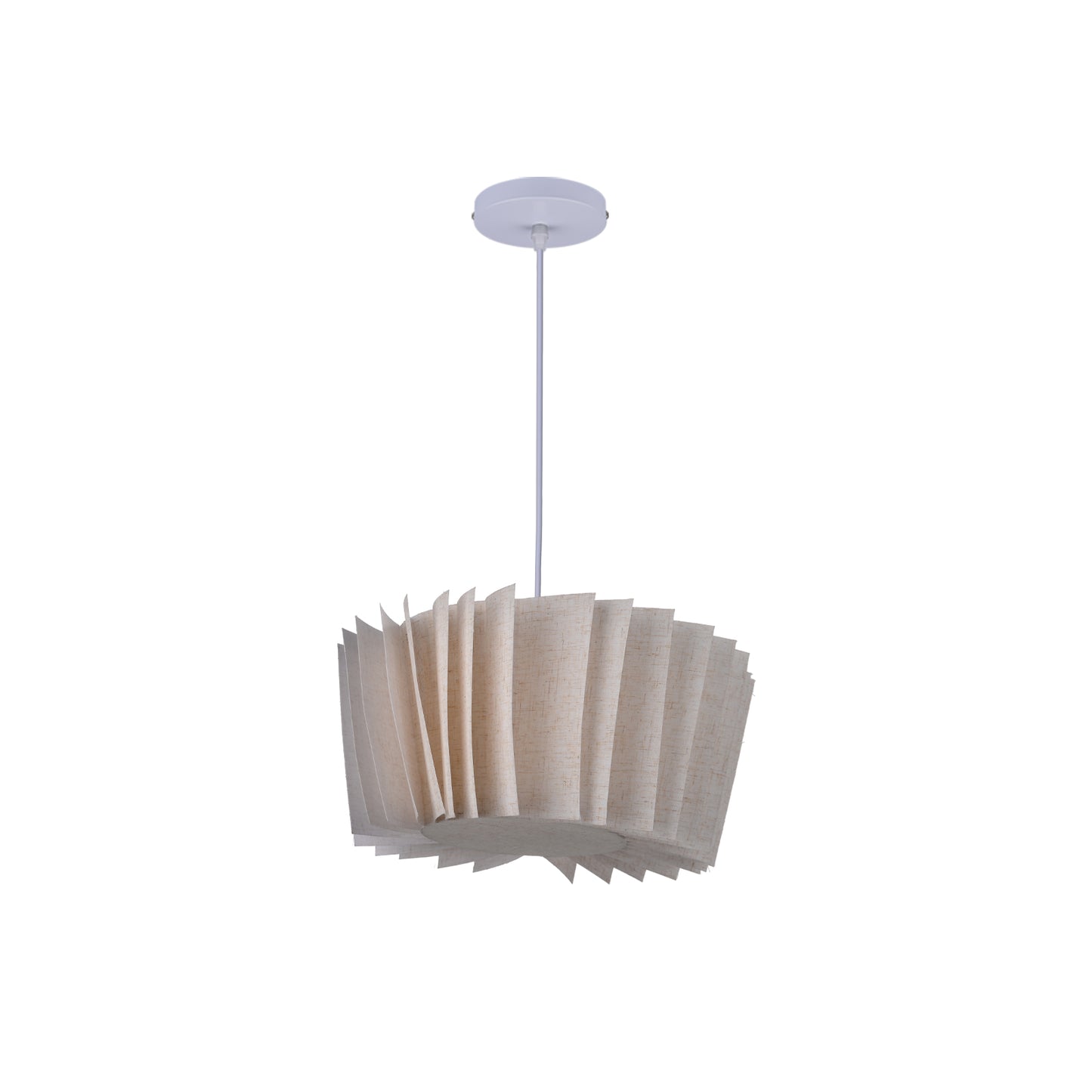 (Q) Beige Fabric Pendant Light, Nordic Modern Minimalist Style Fabric Pendant Light, Suitable For Bedrooms, Living Rooms, Kitchen Islands