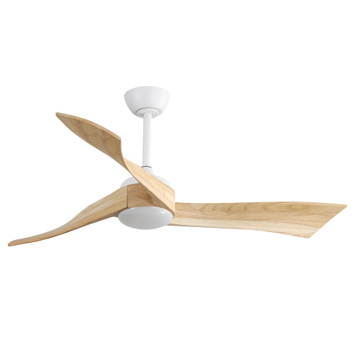52" Minimalist Ceiling Fan with Light, 6-Speed Remote Control, Energy-Saving DC Motor