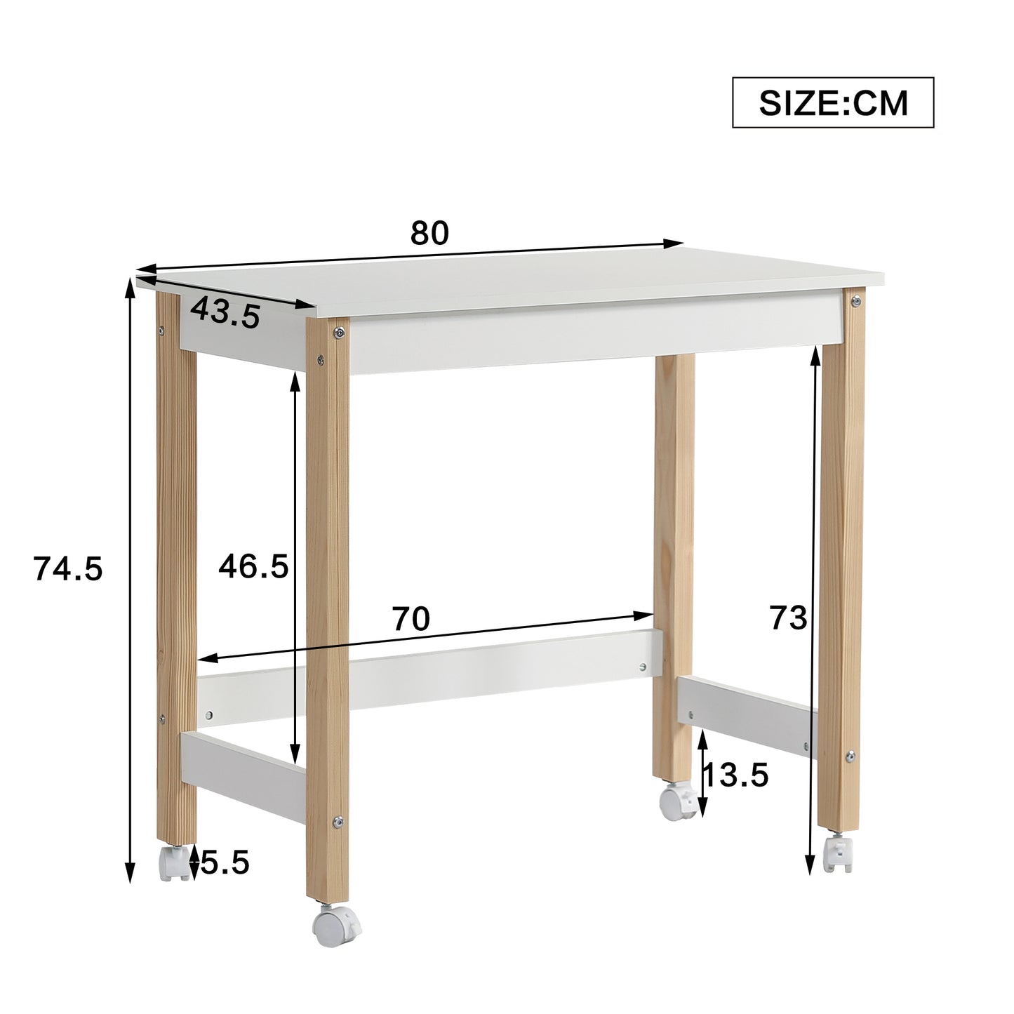 (Z)Minimalist Children's Bedroom Desk Affordable Single Premium With roller movement 1Pcs