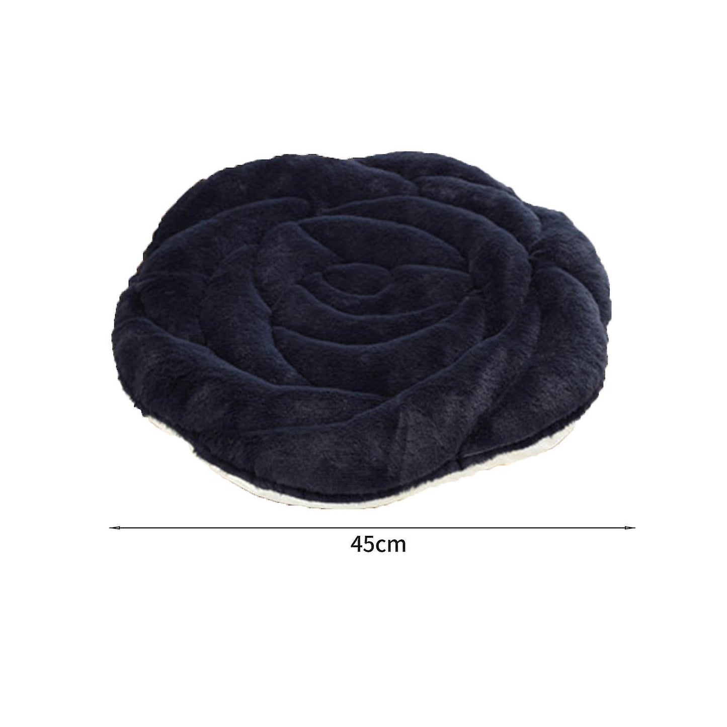 (Y)Seat Cushion Keep Warm Thickened Super Soft Anti-slip Granule Hip Protective Round Rose Shape Plush Chair Tatami Cushion