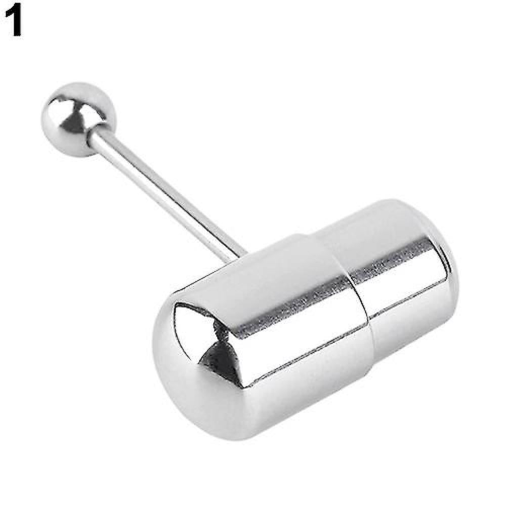 (Y)2pc Cool Vibrating Barbell Tongue Rings Bars Piercing Stainless Steel Body Jewelry