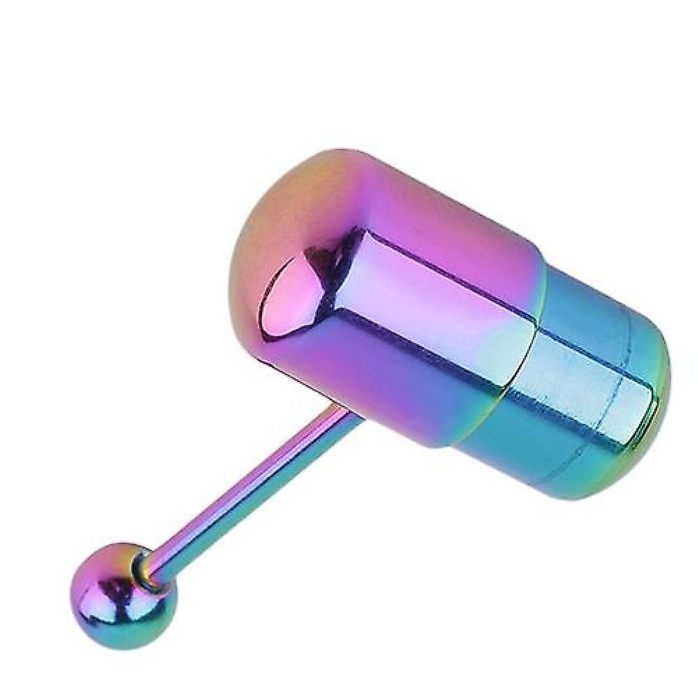 (Y)2pc Cool Vibrating Barbell Tongue Rings Bars Piercing Stainless Steel Body Jewelry