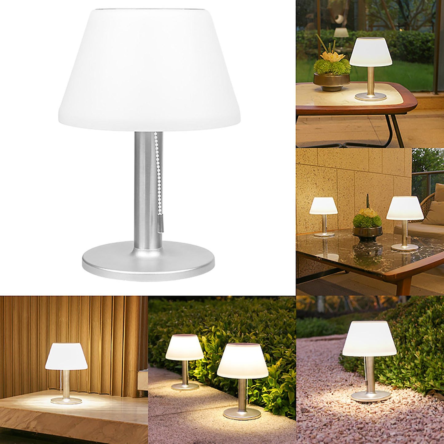 (Y)Solar Table Lamp Outdoor Waterproof Table Lamp Garden Lighting Floor Lamp