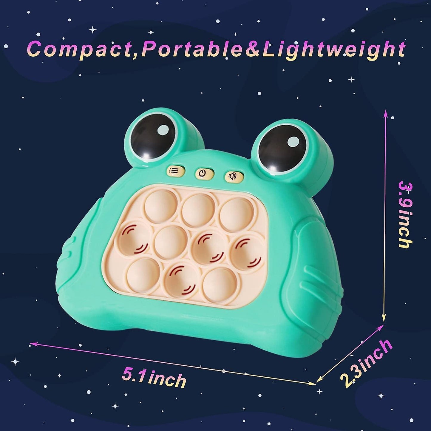 (Y)Electronic Light-up Pop Quick Push Game Console Fidget Toys Poppet Sensory Toy Push Pop Bubble Toy Stress Relief Puzzle Game For