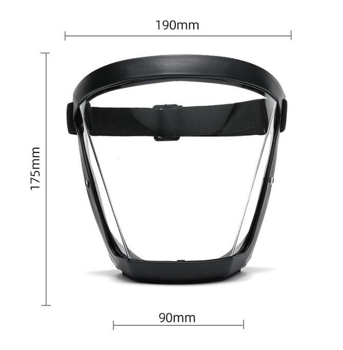 (Y)Full face shield, Super protective anti-fog transparent High-Definition face shield, With removable