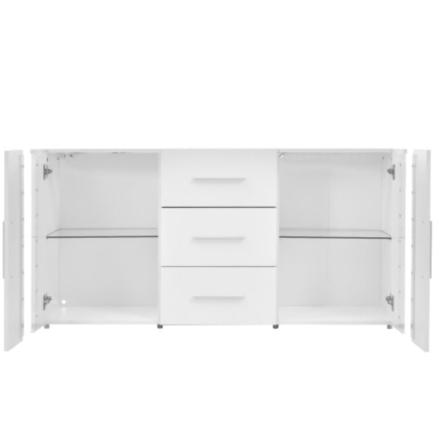 140cm LED-lit Sideboard,Storage Cabinet, Chest of Drawers, for Living Dining Room