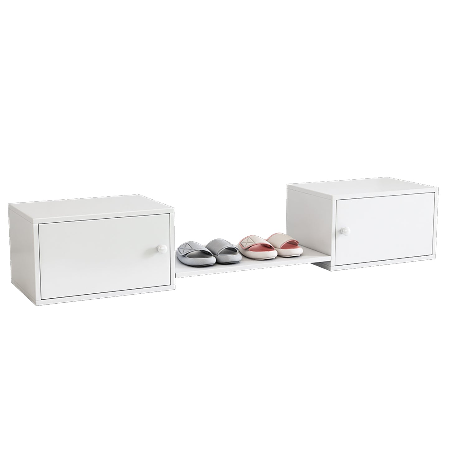 White Shoe Cabinet: Versatile Entrance Furniture with Bench & Multi-Use