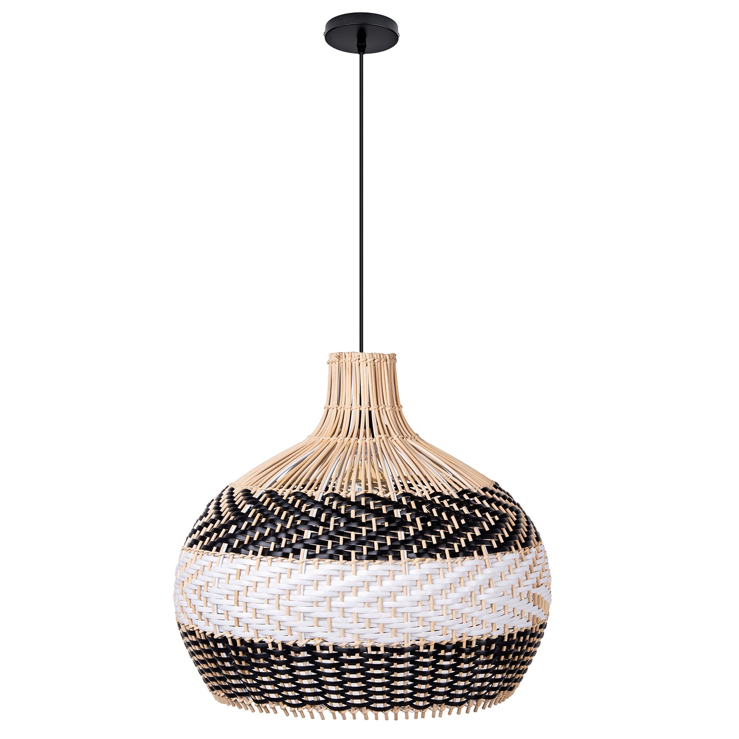 Single Rattan Pendant Light Fixtures for Kitchen Island