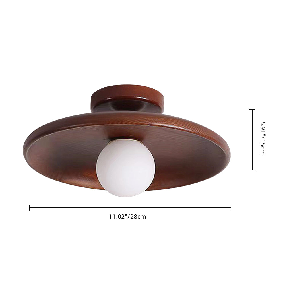 (K) Nordic Wood Ceiling Lamp Aisle Entrance Hallway Balcony Ceiling Light Fixture