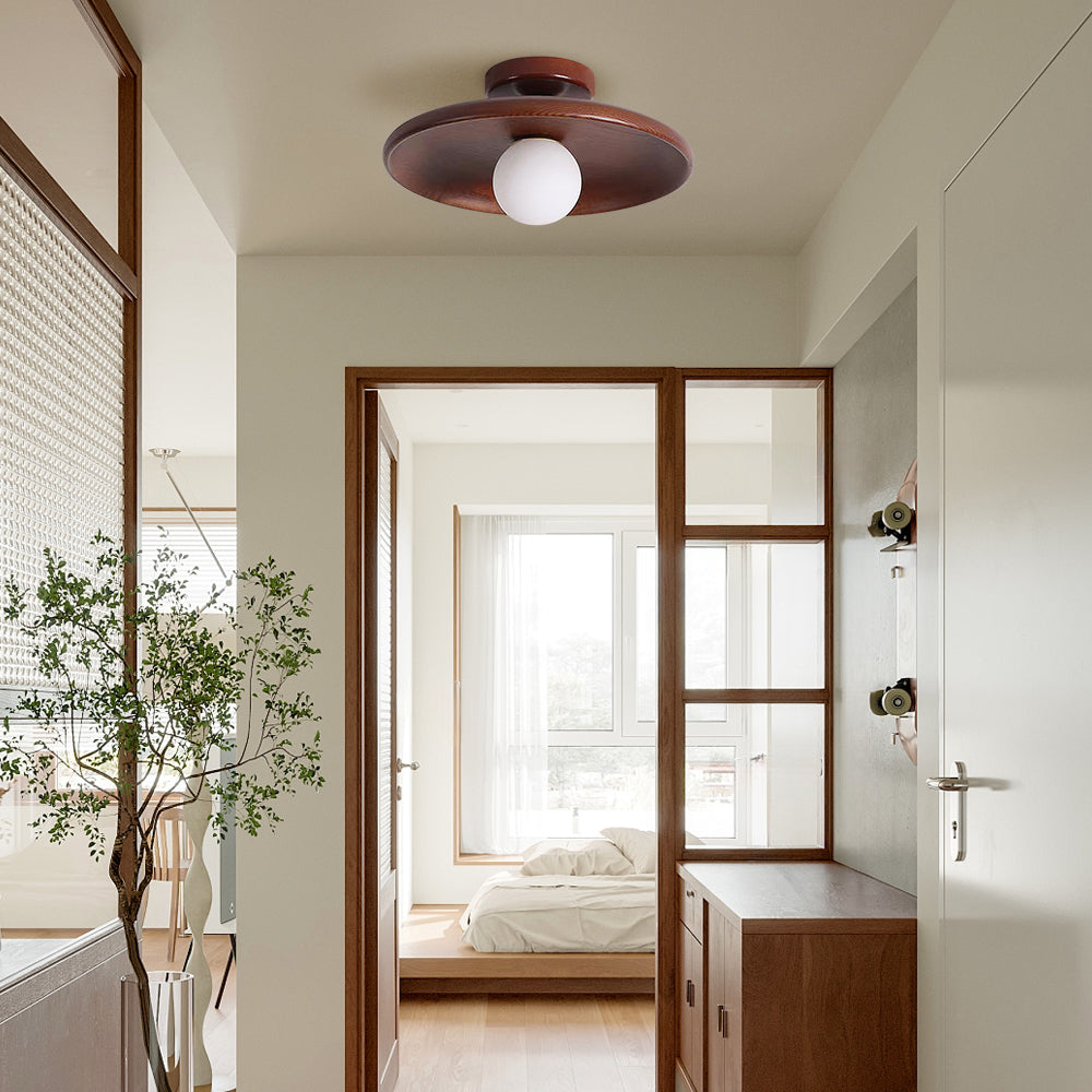 (Z)Simple Wooden Ceiling Light with Nordic Aesthetics That deal for Aisle, Entrance, Hallway