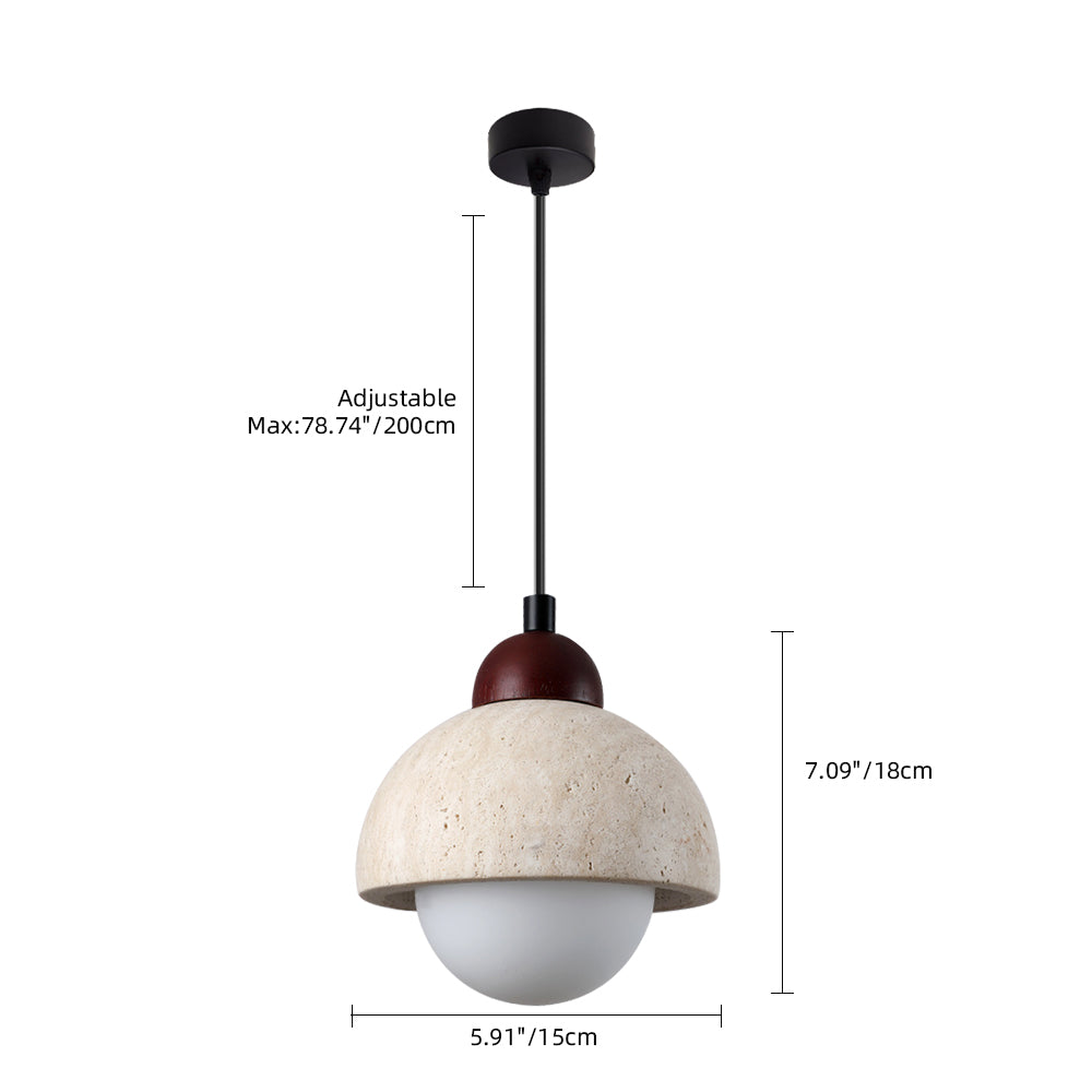 (Z)Natural stone pendant lamp, ceiling-mounted pendant lamp in Wabi-sabi style, suitable for bedrooms and living rooms