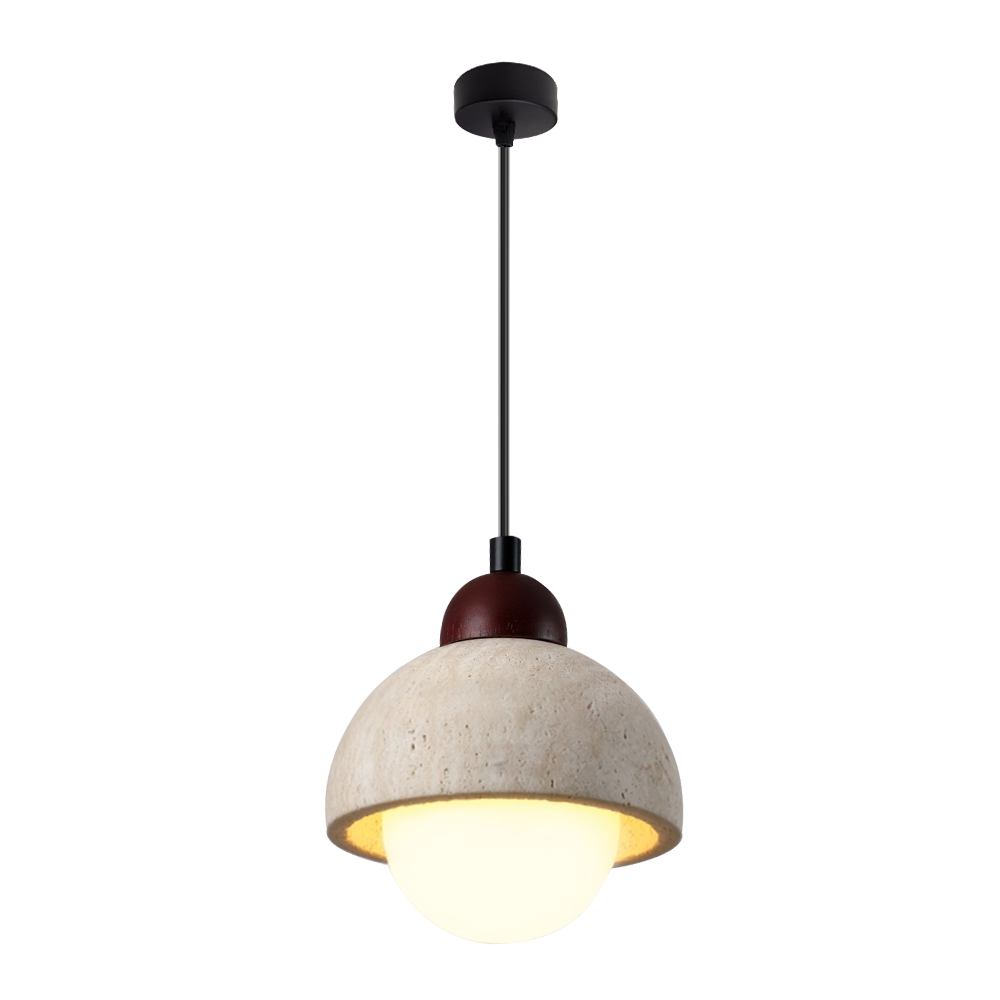 (Z)Natural stone pendant lamp, ceiling-mounted pendant lamp in Wabi-sabi style, suitable for bedrooms and living rooms