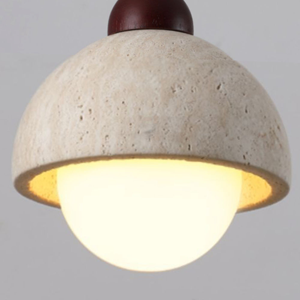 (Z)Natural stone pendant lamp, ceiling-mounted pendant lamp in Wabi-sabi style, suitable for bedrooms and living rooms