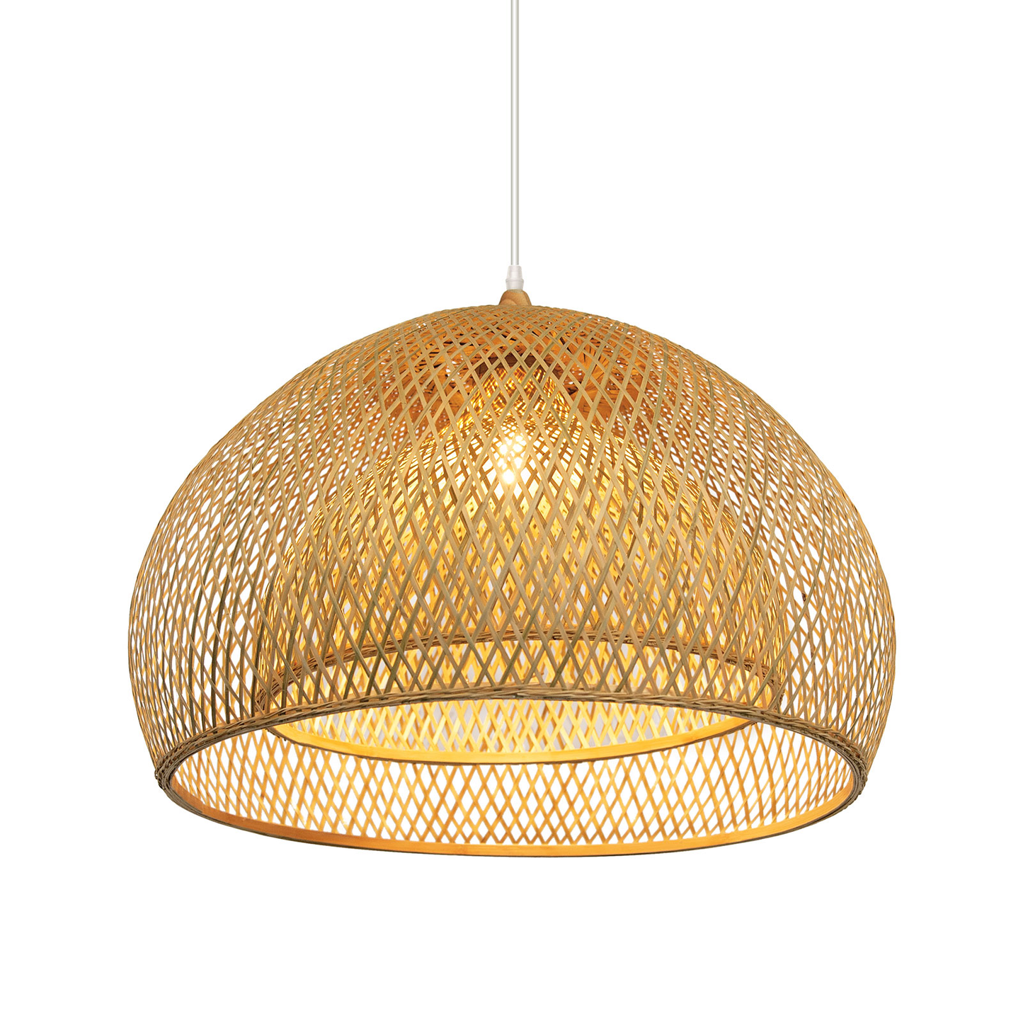 Dome Bamboo Ceiling Light Fixtures for Kitchen Island