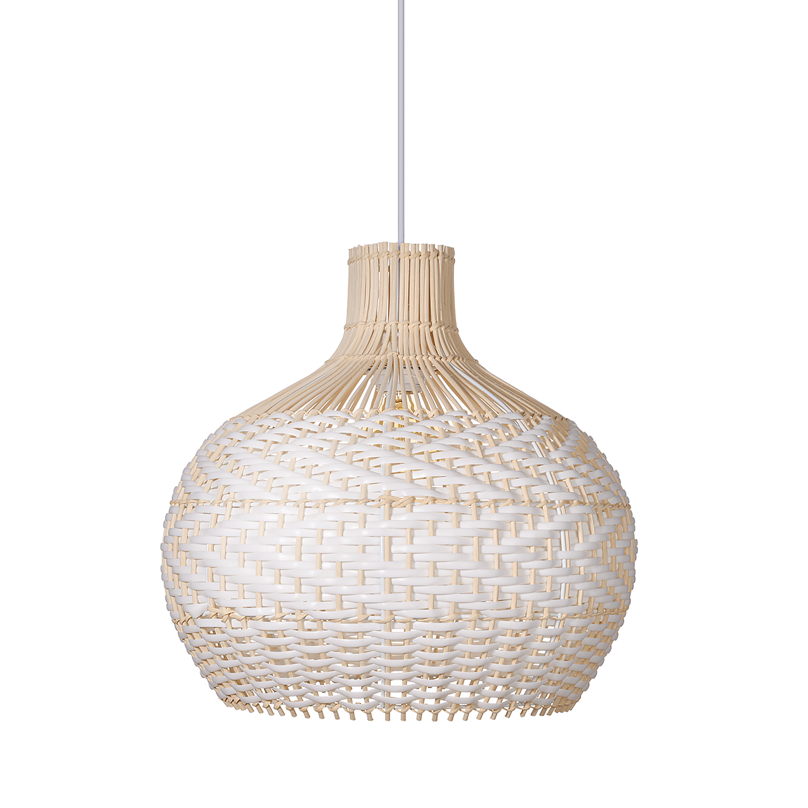 Arturesthome Elegant White Rattan Kitchen Island Pendant Light Shade   DS80006 40 