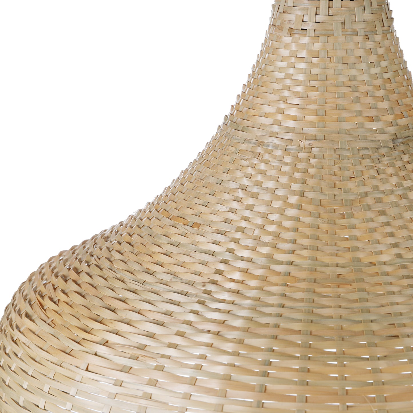 （Q)17.7 Inch Handmade Bamboo Woven Pendant Light, Retro Style Dome Bamboo Pendant Light, Suitable for Bedrooms, Dining Rooms, Living Rooms