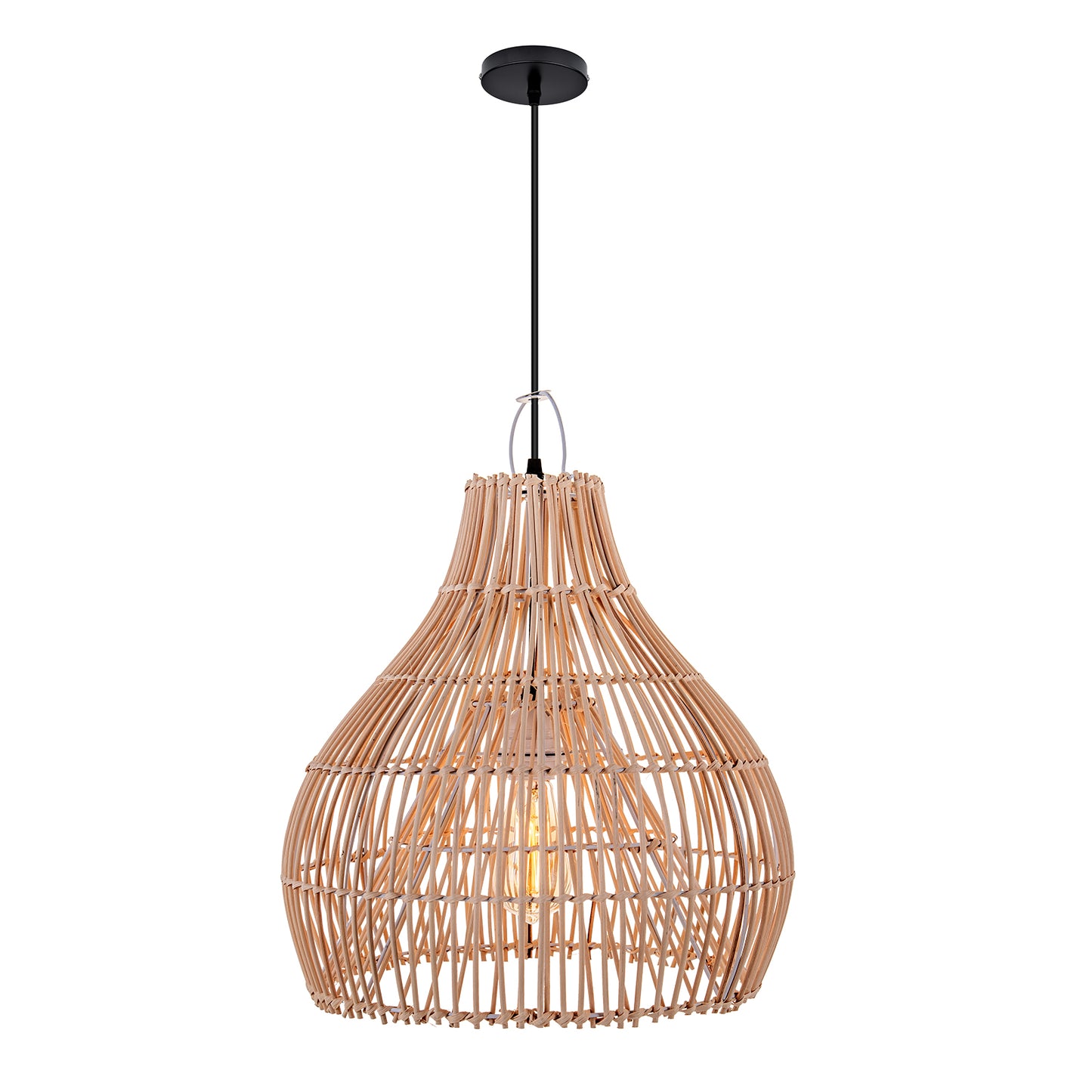 Arturesthome Bohemian Pendant Light Natural Rattan Materials Ceiling Chandelier Hanging Lamp Lighting Fixture