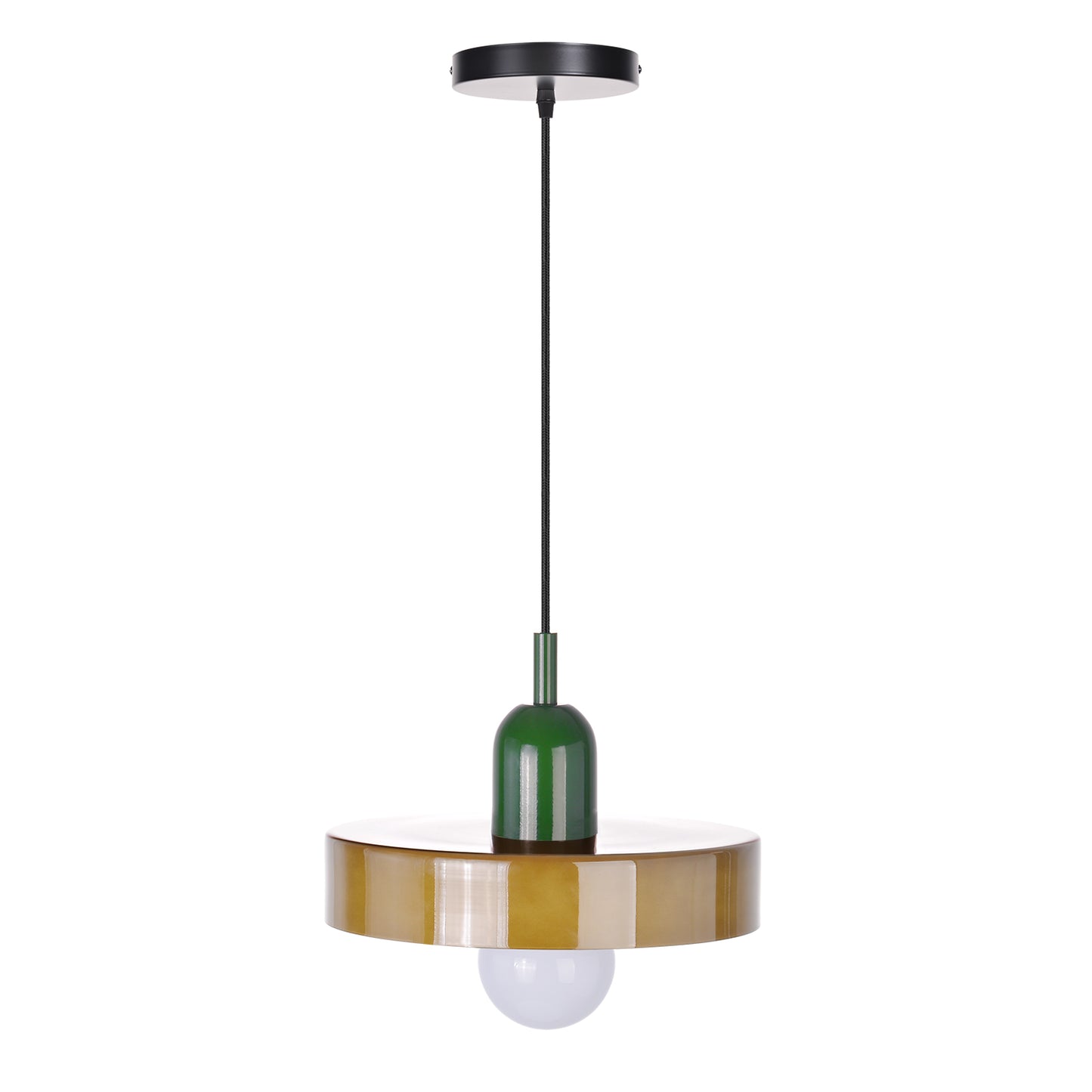 (M)1-Light Glass Pendant Light Fixture Modern Green/Dark Green Small Lamps for Living Room/Kitchen