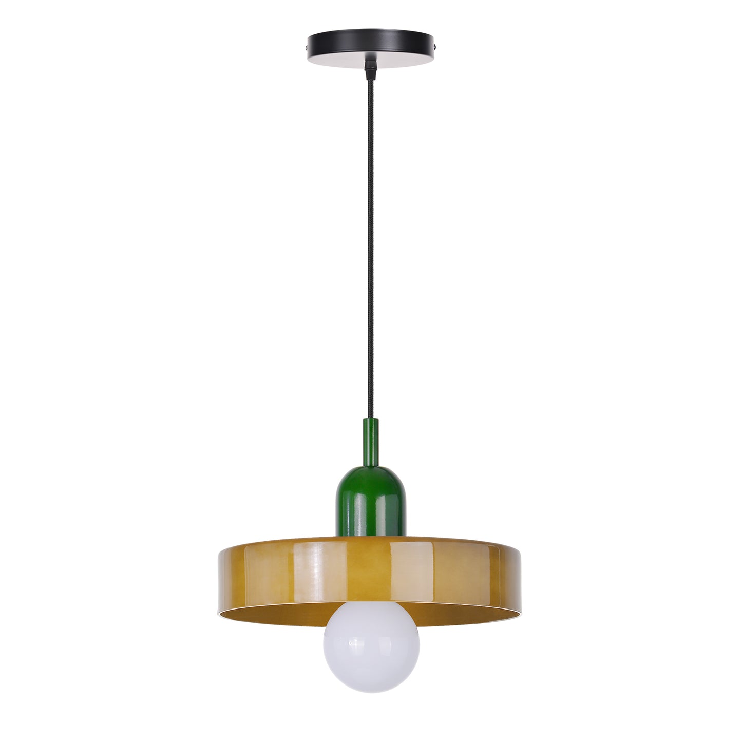 (M)1-Light Glass Pendant Light Fixture Modern Green/Dark Green Small Lamps for Living Room/Kitchen