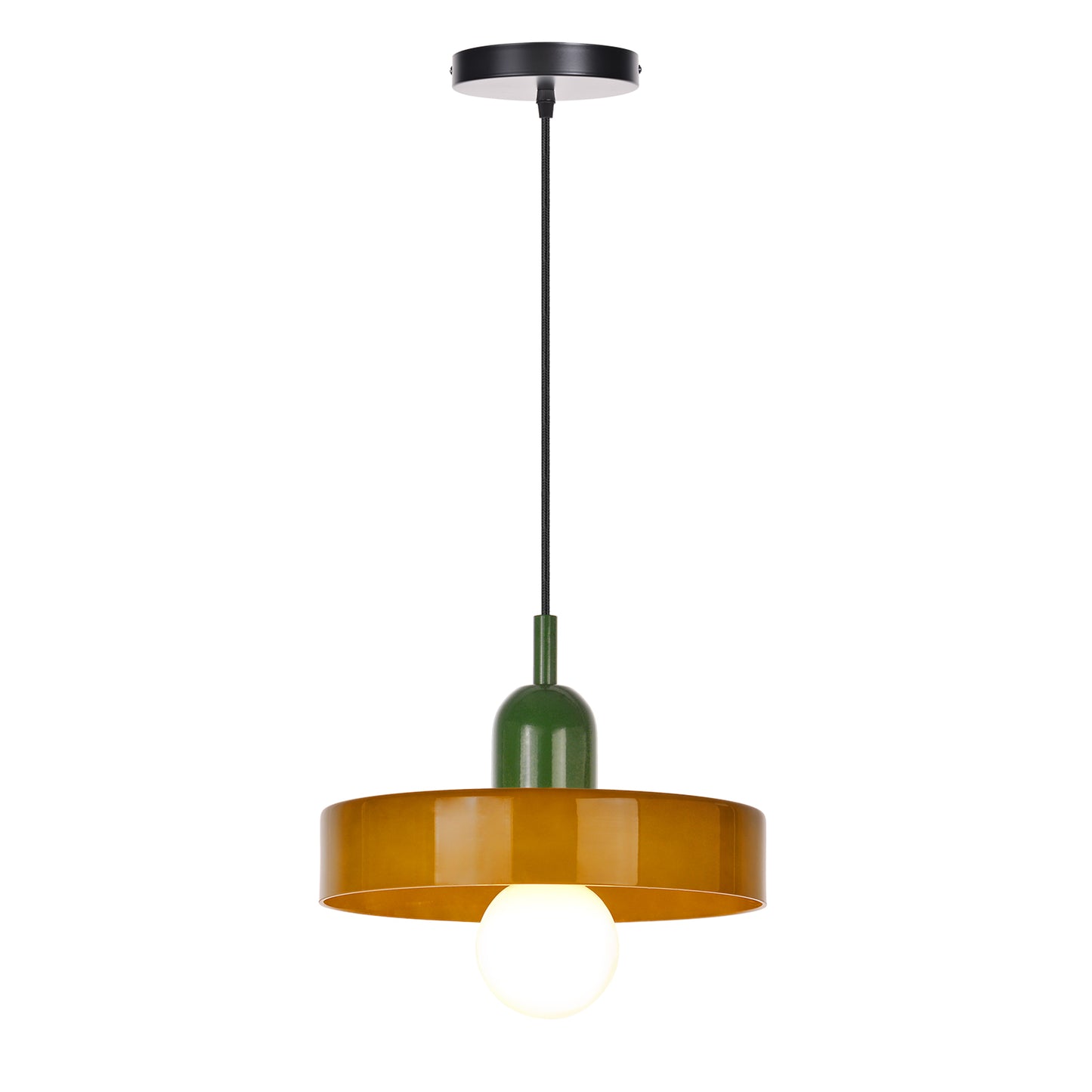 (M)1-Light Glass Pendant Light Fixture Modern Green/Dark Green Small Lamps for Living Room/Kitchen