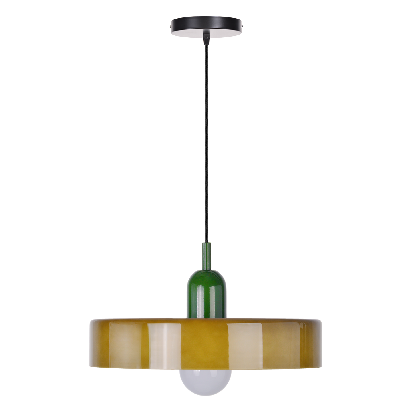 (M)1-Light Glass Pendant Light Fixture Modern Green/Dark Green Small Lamps for Living Room/Kitchen