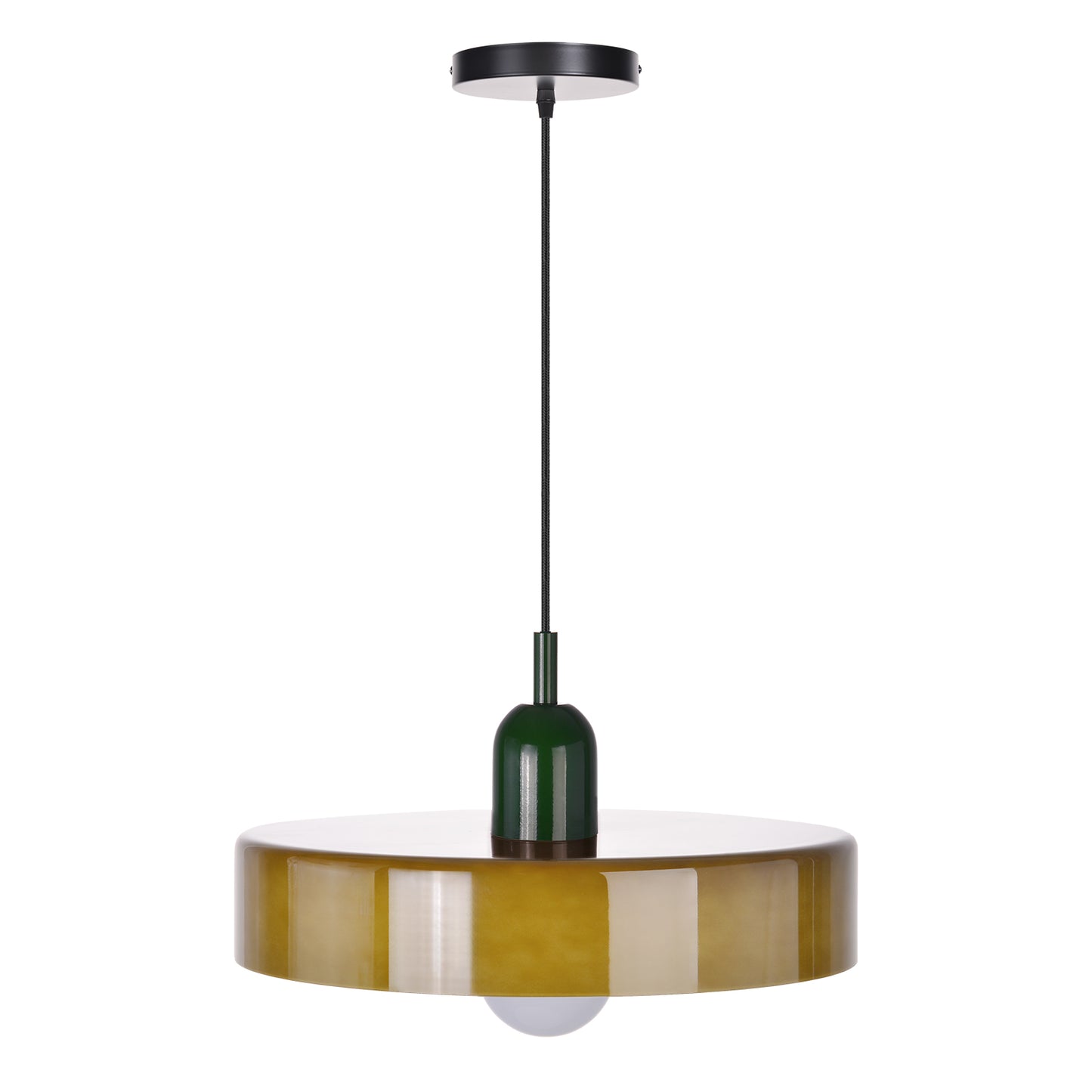 (M)1-Light Glass Pendant Light Fixture Modern Green/Dark Green Small Lamps for Living Room/Kitchen