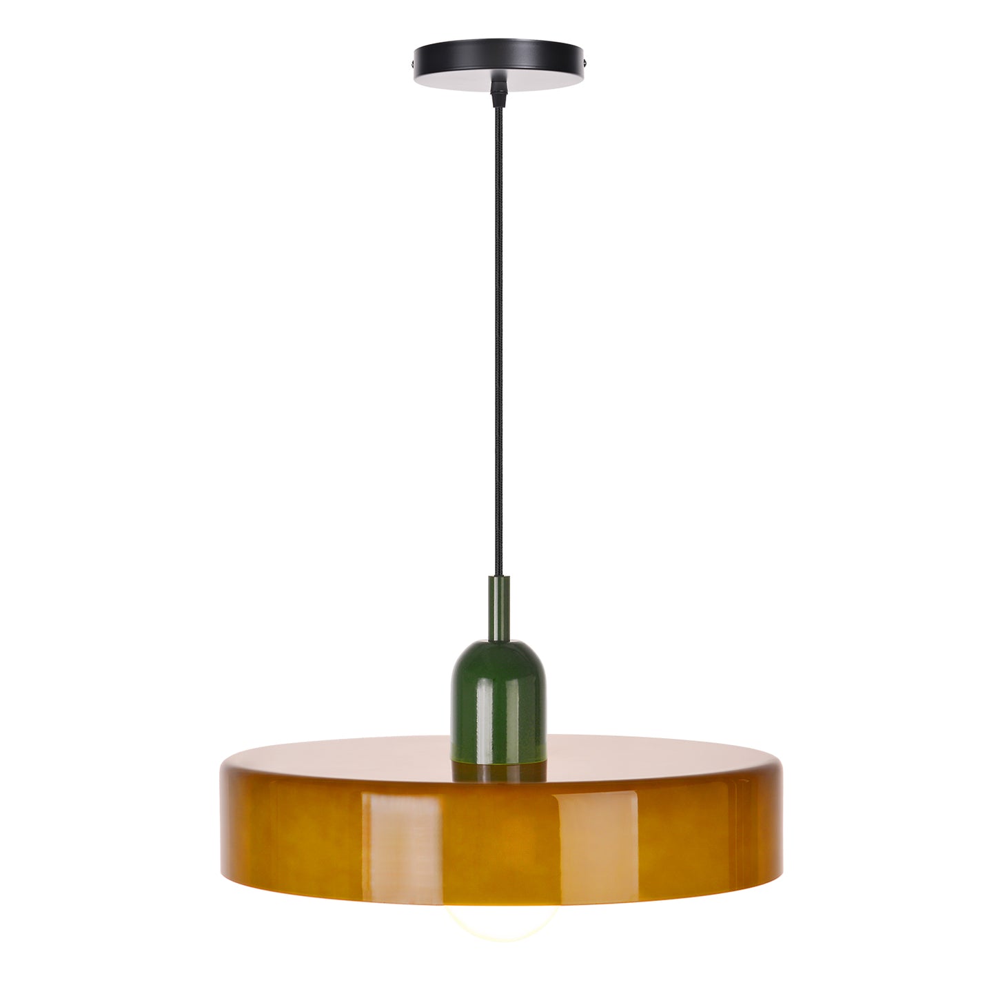 (M)1-Light Glass Pendant Light Fixture Modern Green/Dark Green Small Lamps for Living Room/Kitchen