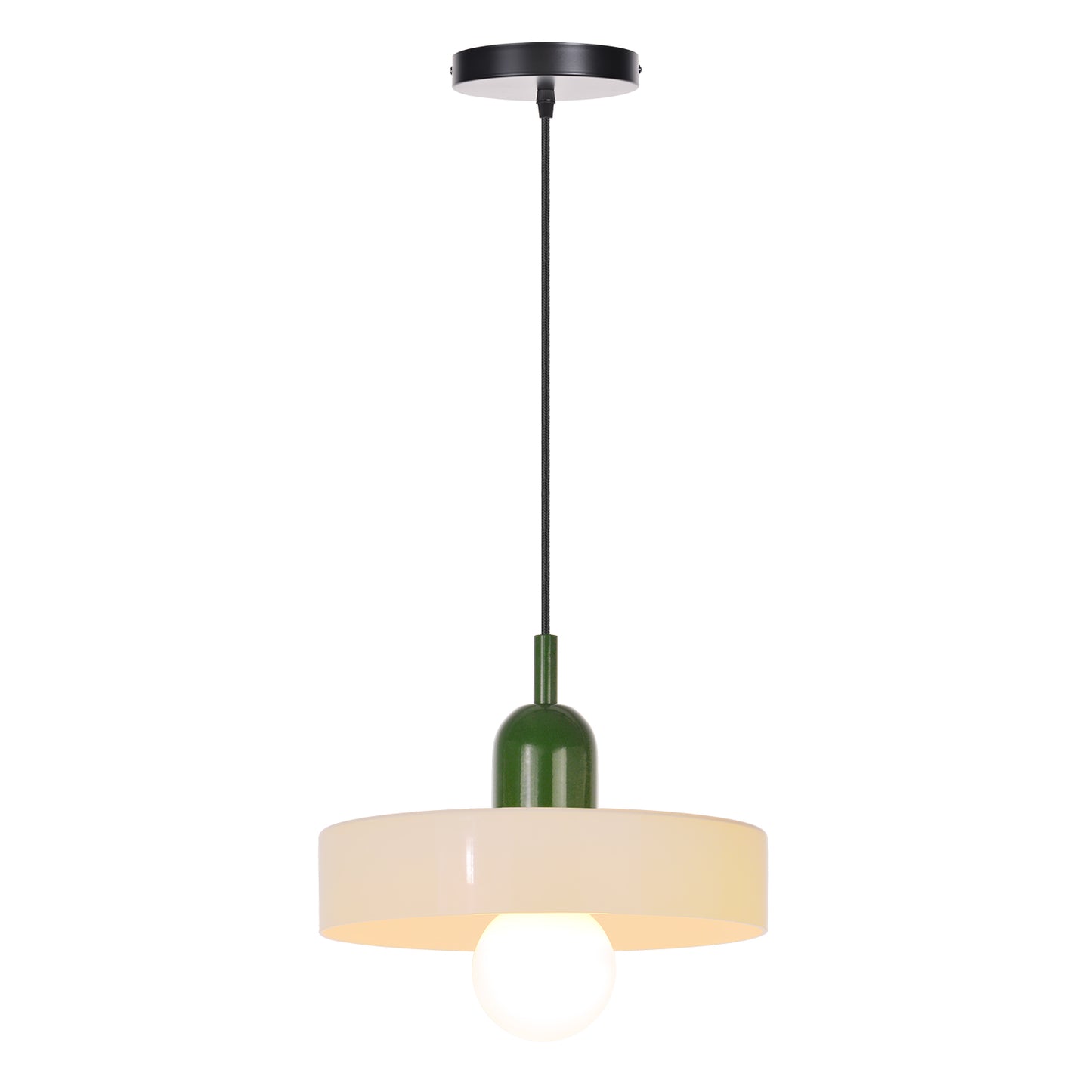 (M)1-Light Glass Pendant Light Fixture Modern Green/White Small Lamps for Living Room/Kitchen