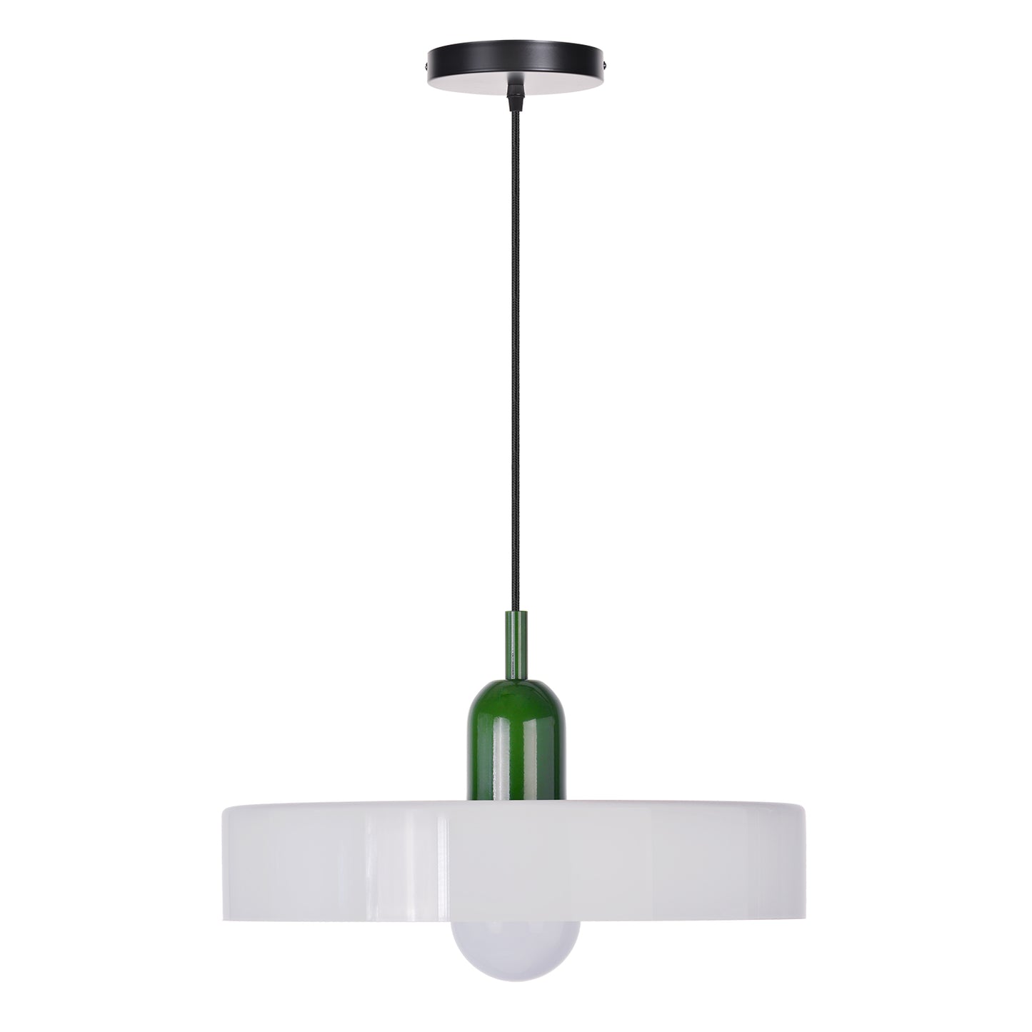 (M)1-Light Glass Pendant Light Fixture Modern Green/White Small Lamps for Living Room/Kitchen