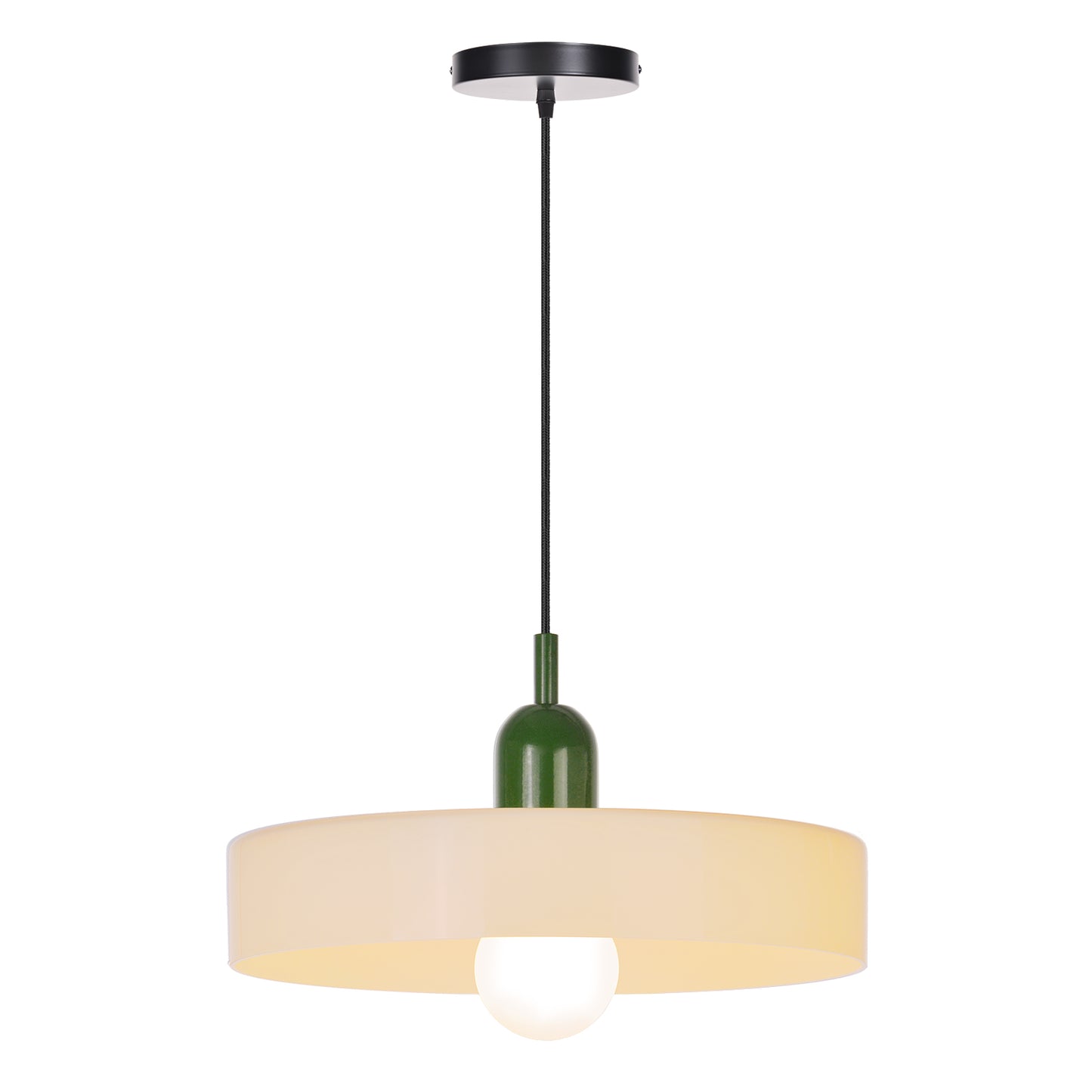 (M)1-Light Glass Pendant Light Fixture Modern Green/White Small Lamps for Living Room/Kitchen