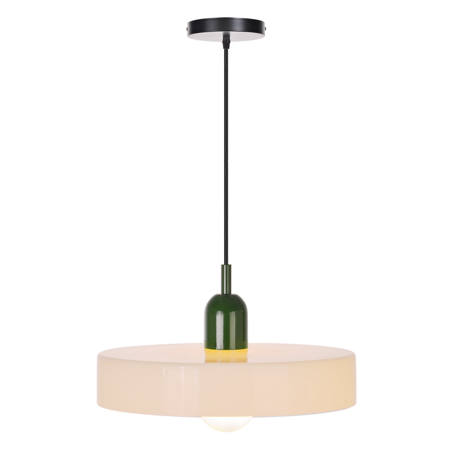 (M)1-Light Glass Pendant Light Fixture Modern Green/White Small Lamps for Living Room/Kitchen