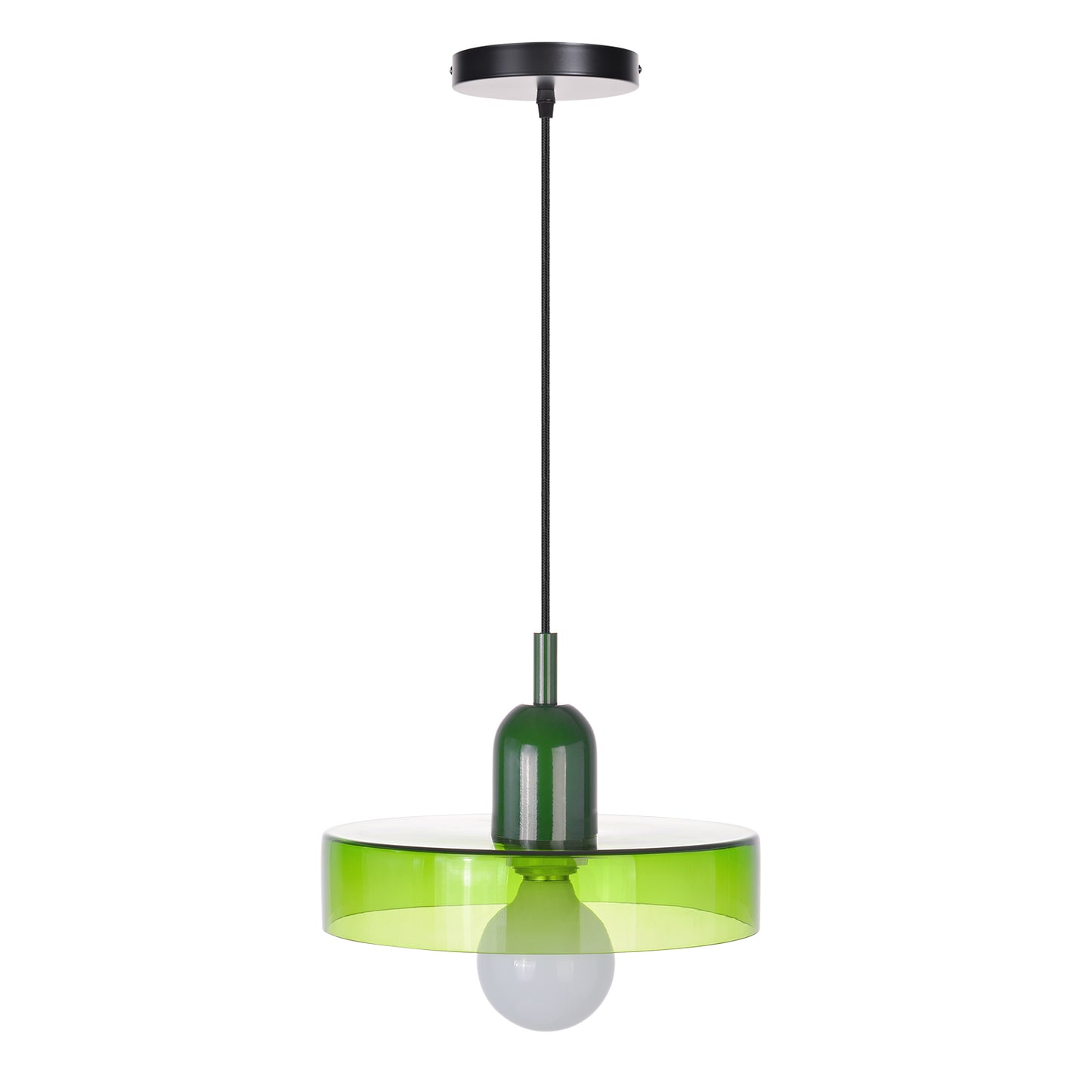 (M)1-Light Glass Pendant Light Fixture Modern Green/Light Green Small Lamps for Living Room/Kitchen