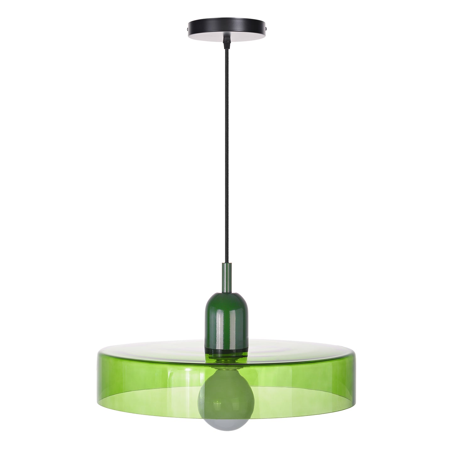 (M)1-Light Glass Pendant Light Fixture Modern Green/Light Green Small Lamps for Living Room/Kitchen