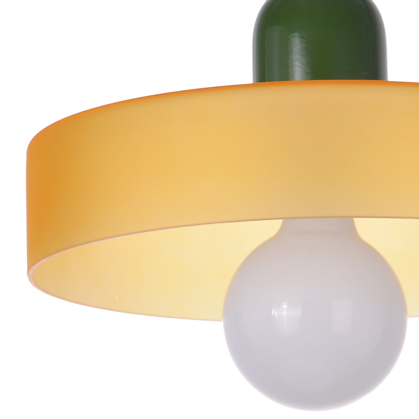 (M)1-Light Glass Pendant Light Fixture Modern Green/Orange Small Lamps for Living Room/Kitchen