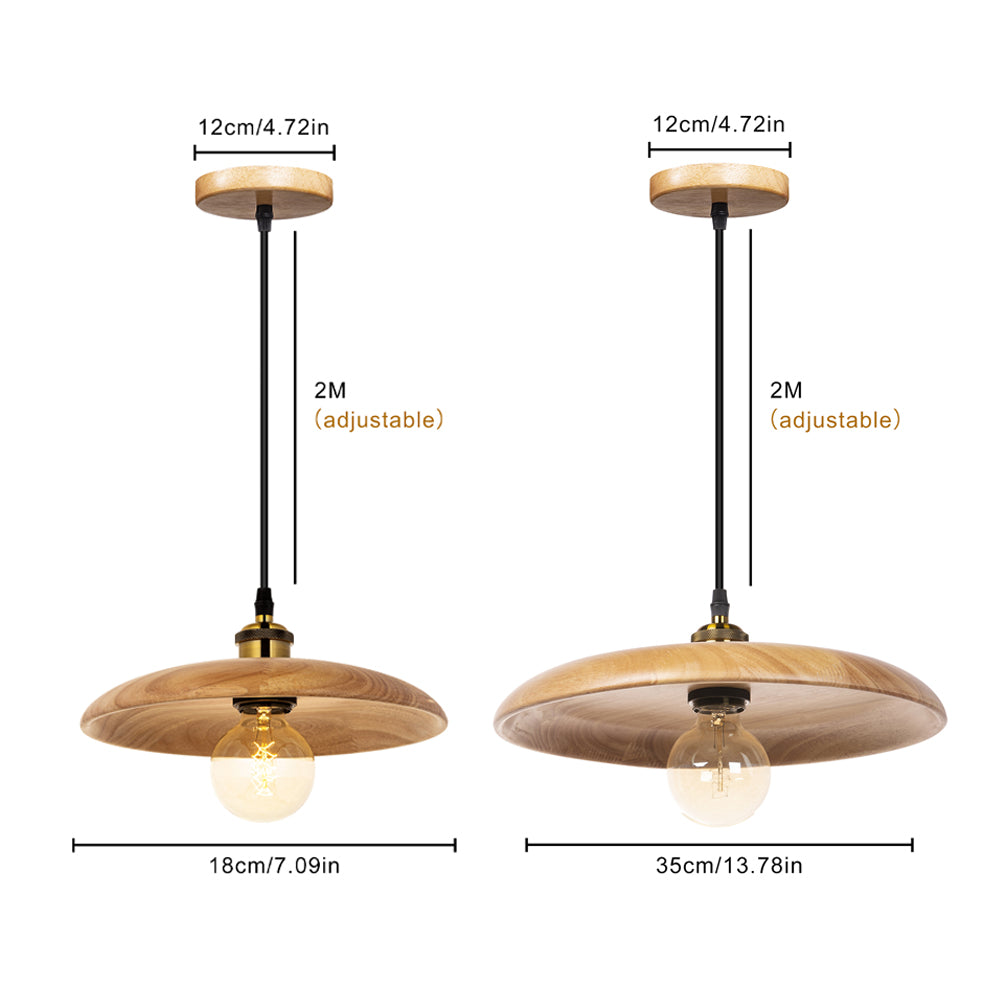 (M)Nordic Solid Wood Chandelier Bedside Small Pendant Light For Dining Room Bedroom