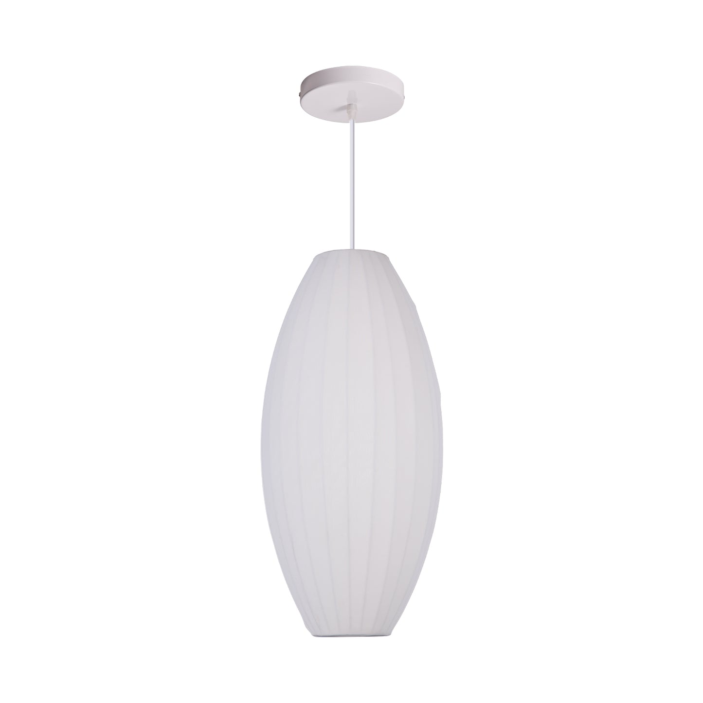 (Z)Matte White Oval Pendant Light Modern Minimalist Chandelier for Bedroom Kitchen Island Dining Room Decor Lighting