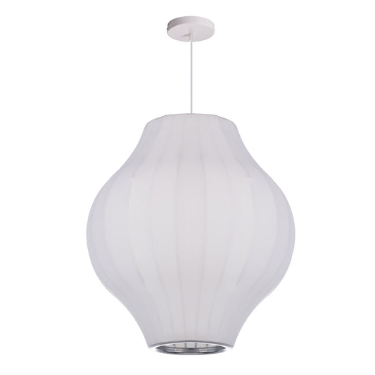 (Z)Arturesthome Modern Style White Bottle-Shaped Pendant Light, Diameter 30 cm, E27, Ideal for Kitchen Island, Bedroom, or Corridor