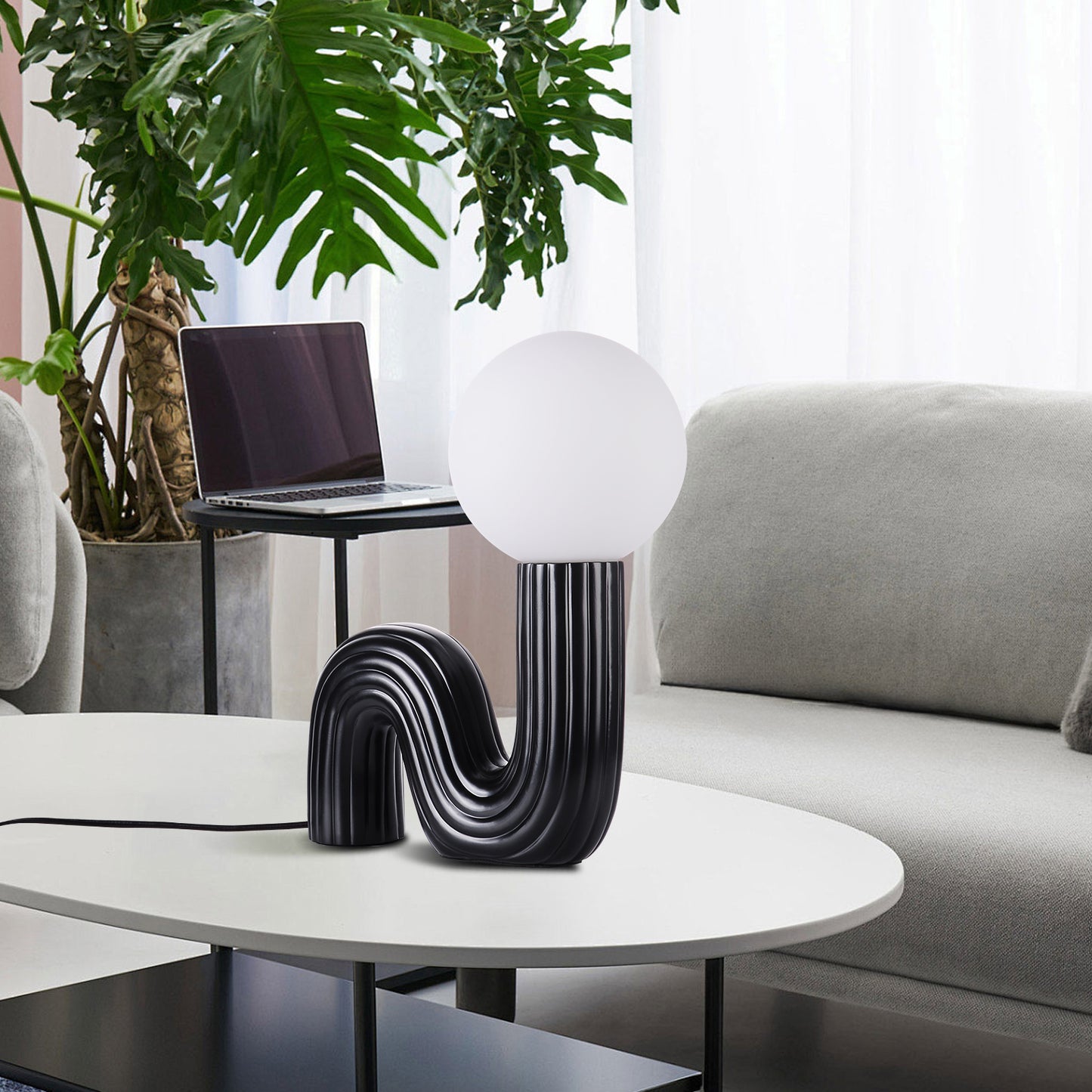 (M) Black Table Lamps G9 for Bedroom Bedside Desk Lamp